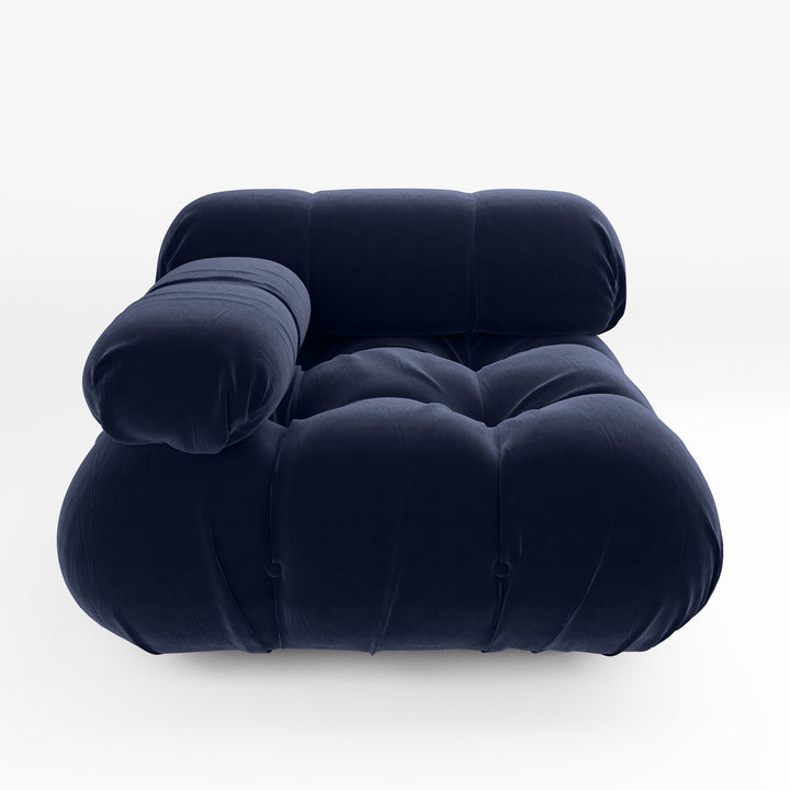 Superior Velvet Modular Single Left Arm Chair