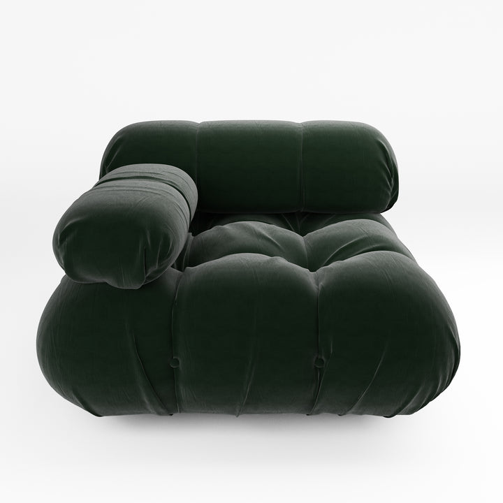 Superior Velvet Modular Single Left Arm Chair
