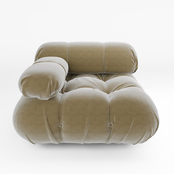 Superior Velvet Modular Single Left Arm Chair