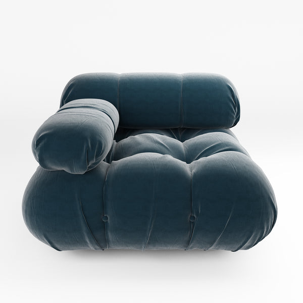 Superior Velvet Modular Single Left Arm Chair