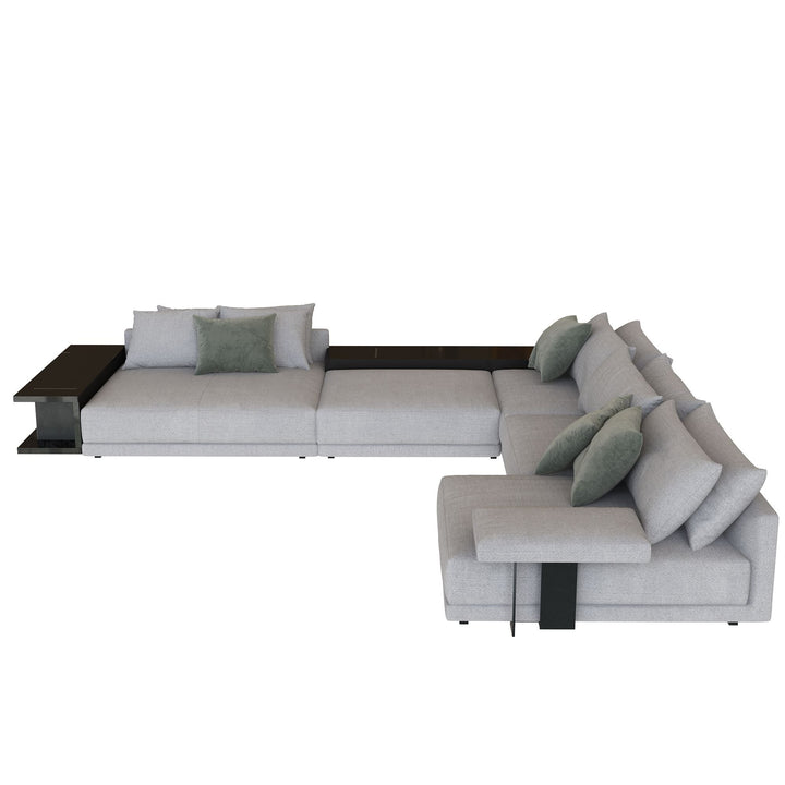 Rottnest Linen 7 Pieces Sectional with End Tables