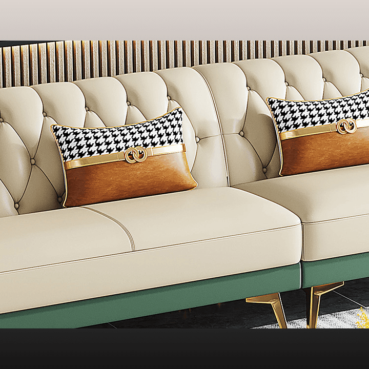 Sitka Modern Tufted Sectional with Chaise Longue 3 Pieces