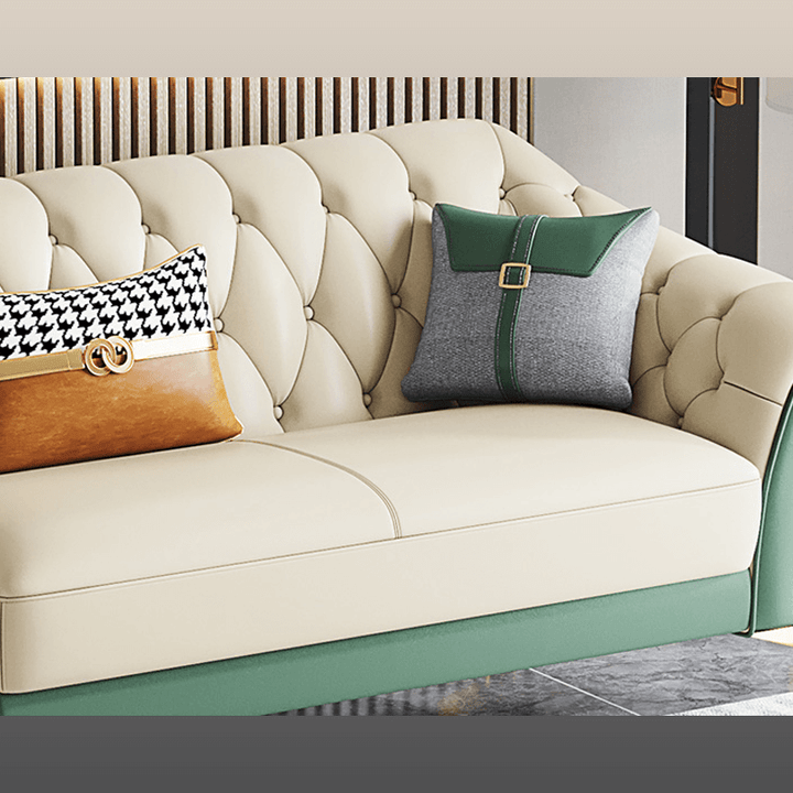 Sitka Modern Tufted Sectional with Chaise Longue 3 Pieces
