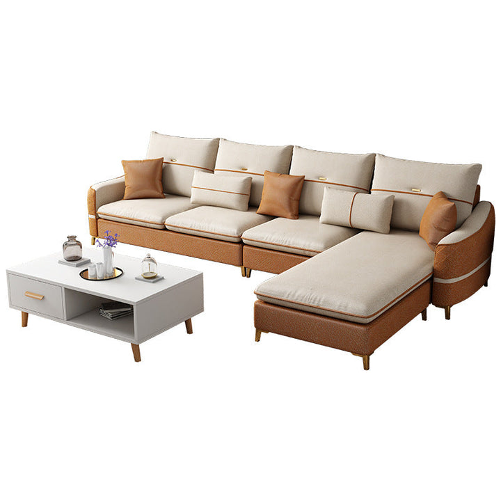 Madge Modern Luxury Chaise Sectional Sofa For Living Room