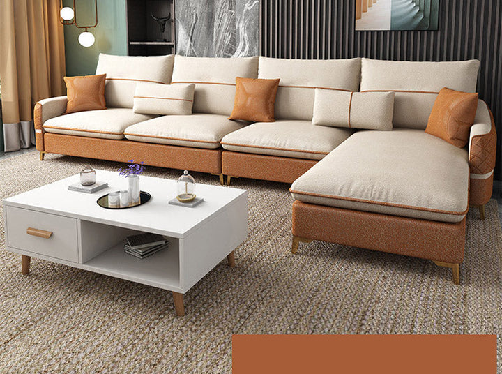 Madge Modern Luxury Chaise Sectional Sofa For Living Room