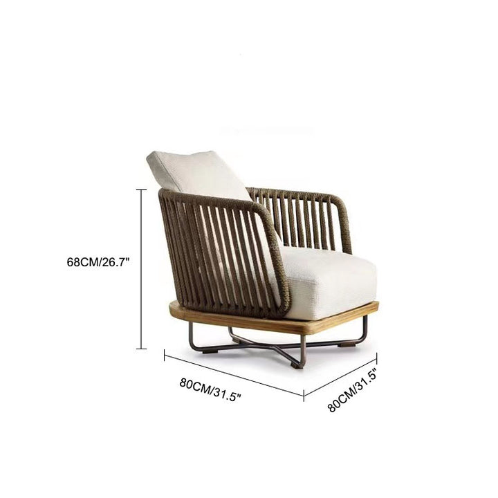 Irta Teak & Rattan Outdoor Sectional Set