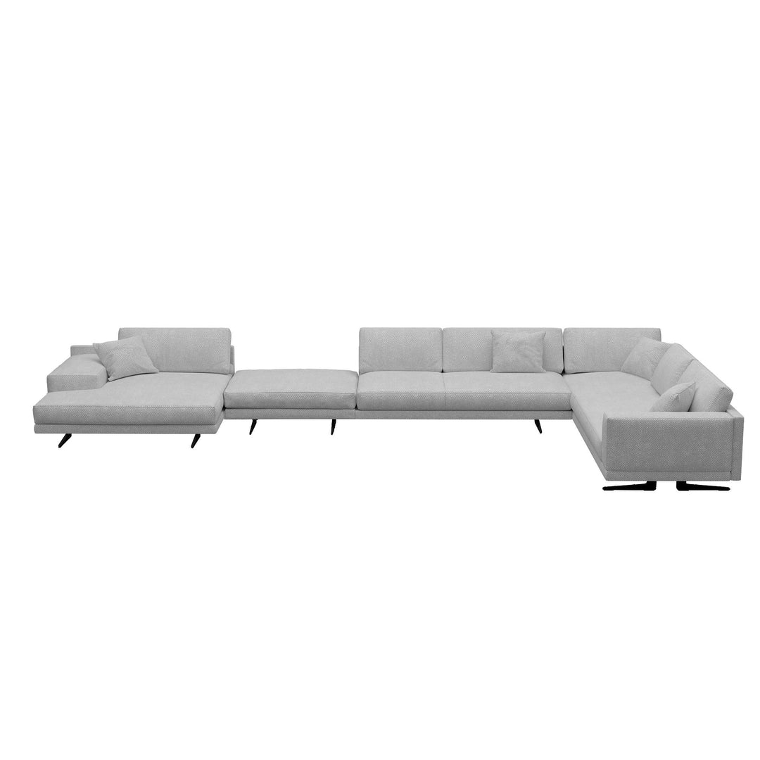 Rottnest Linen 4 Pieces Sectional 6 Seater Couch with Chaise