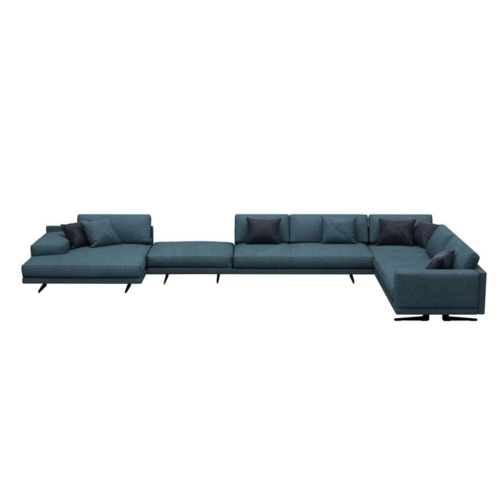 Rottnest Linen 4 Pieces Sectional 6 Seater Couch with Chaise