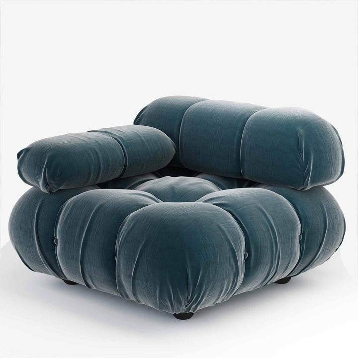 Superior Velvet Modular Single Left Arm Chair